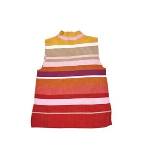 Ann Taylor | Women's Medium | Multi-Colored Striped Sweater Vest/ Sleeveless Top